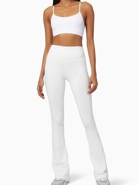 Splits59 White Wide-Leg High-Rise Flare Pants